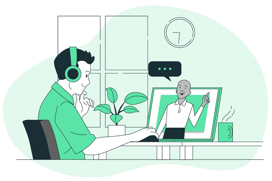 Online tutoring illustration