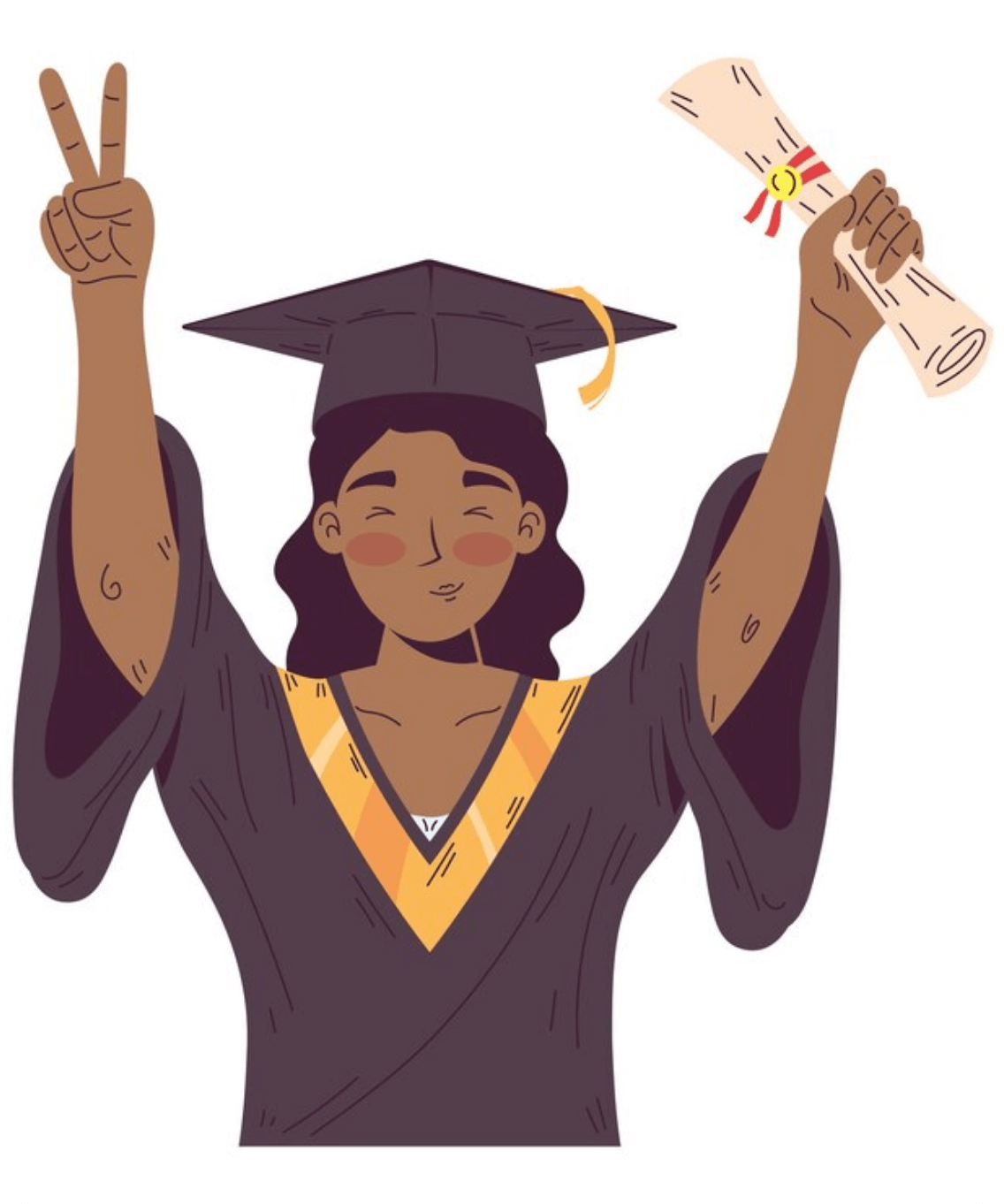 Graduate celebrating success